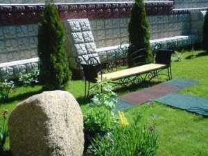 Резиновая плитка Gangart Step для парковых зон: тропинок и садовых дорожек