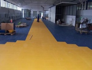 Резиновая плитка Gangart Step для складов, складских помещений и производственных цехов