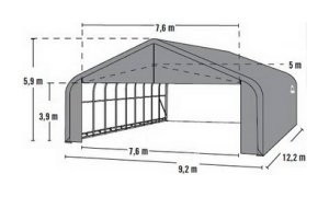 Тентовый ангар-склад-гараж ShelterLogic размером 920x1220 см